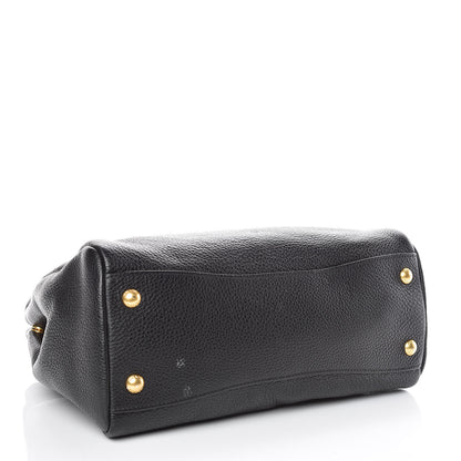 Prada Vitello Daino Top Handle Bag Black 4 of 11