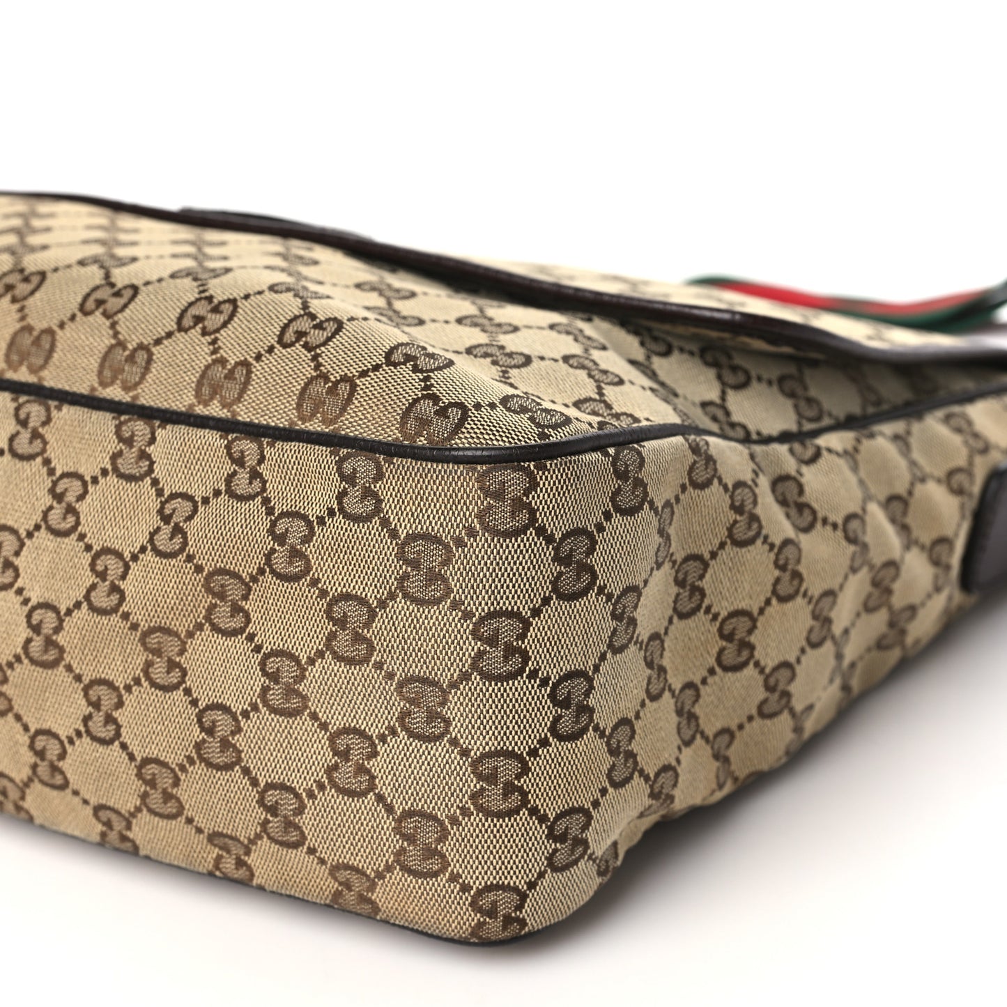 Monogram Web Medium Flap Messenger Beige Dark Brown