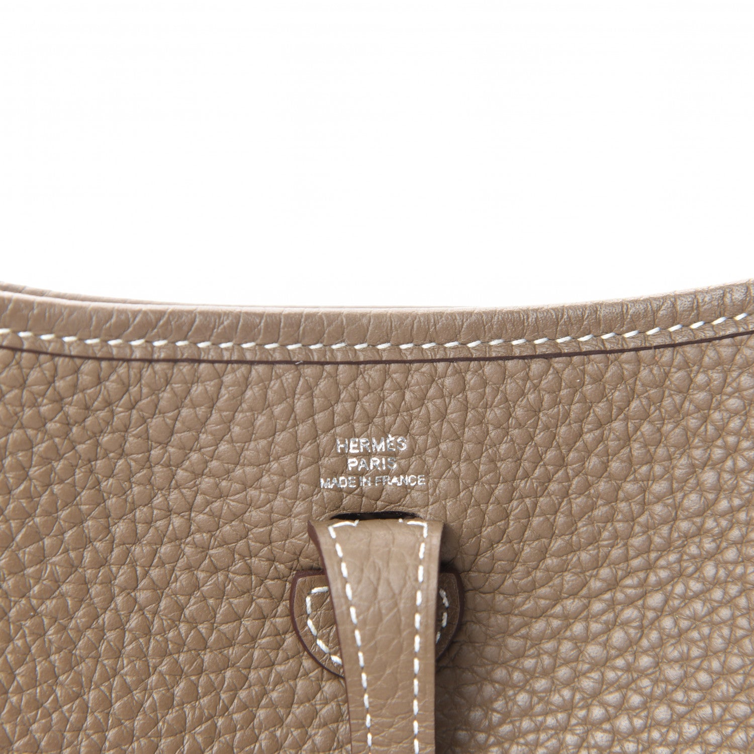 Hermes Taurillon Clemence Amazone Evelyne TPM Etoupe Bleu Indigo 9 of 12