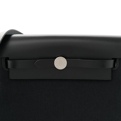Hermes Military Toile Vache Hunter Herbag Zip Retourne 20 Black 8 of 11