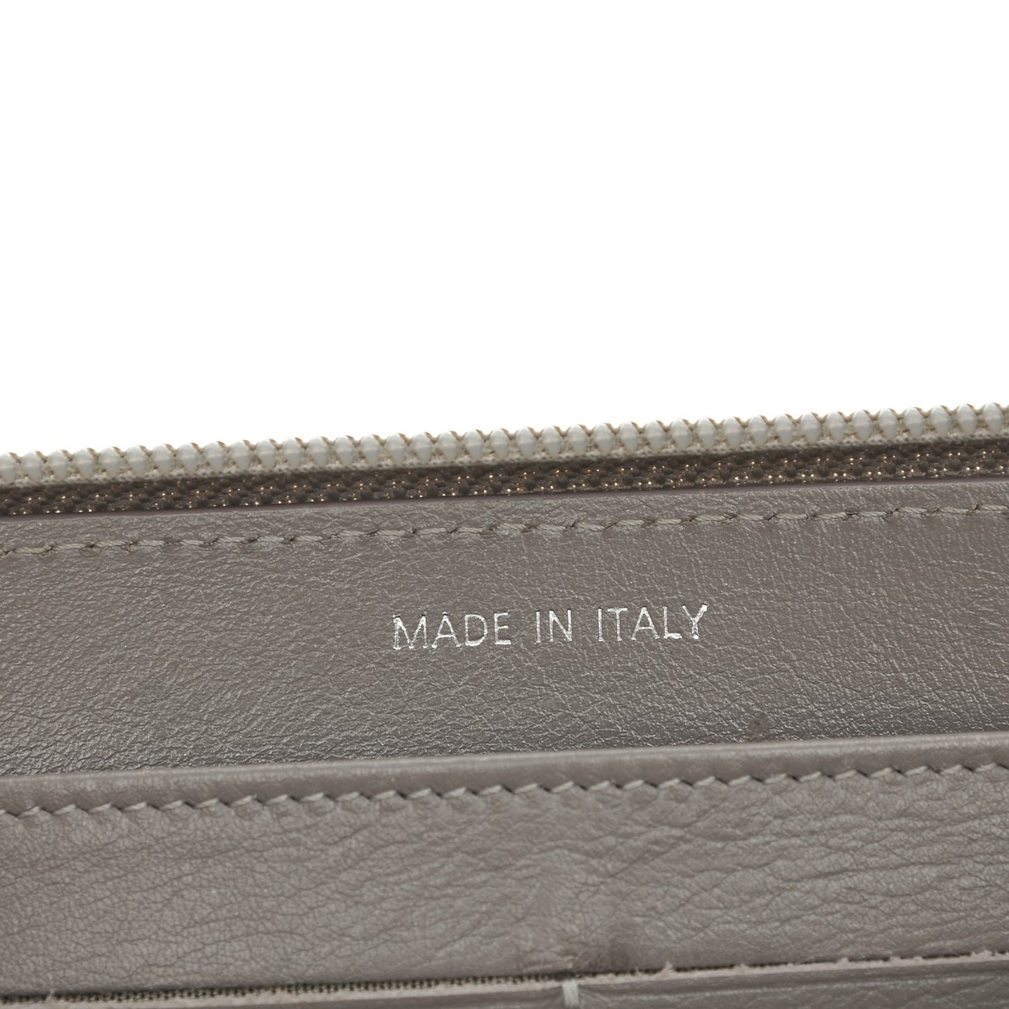 Caviar Large Timeless CC Gusset Zip Around Wallet Light Gray