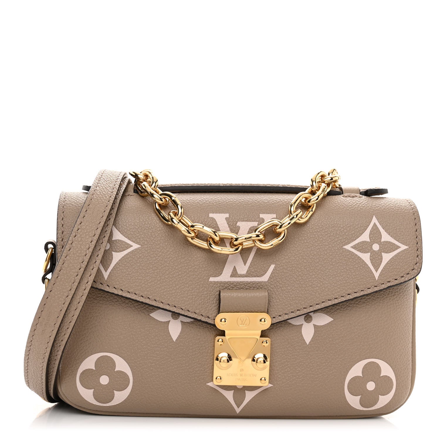 Louis Vuitton Empreinte Monogram Giant Pochette Metis East West Tourterelle Creme 1 of 9