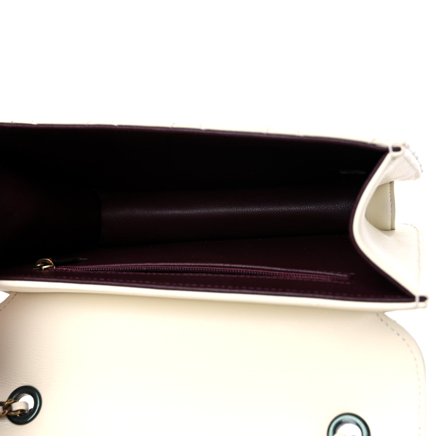 Chanel Sheepskin Quilted Mini Beauty Lock Flap White 4 of 8