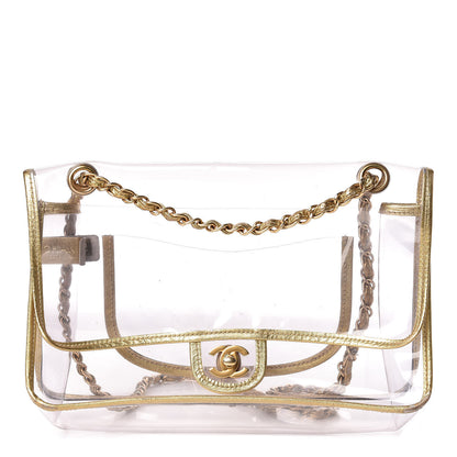Chanel Lambskin Vinyl Large Naked Flap Gold 1 of 22