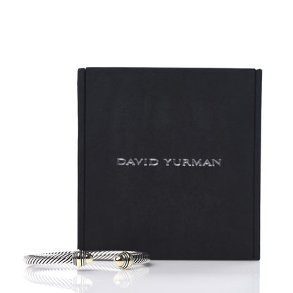 David Yurman Sterling Silver 14K Yellow Gold 5mm Cable Classics Dome Bracelet 5 of 5