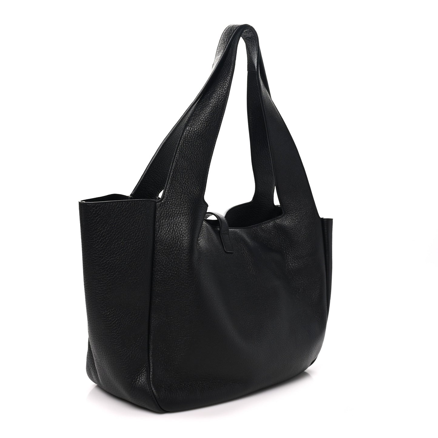 Grained Deerskin Bea Tote Black