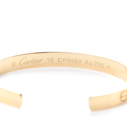 Cartier 18K Yellow Gold LOVE Cuff Bracelet 16 4 of 6