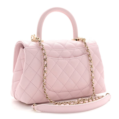 Chanel Caviar Quilted Mini Coco Handle Flap Light Pink 3 of 9