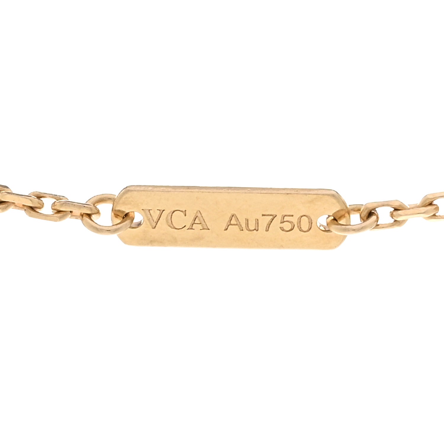 Van Cleef & Arpels 18K Yellow Gold Trace Chain Necklace 4 of 6