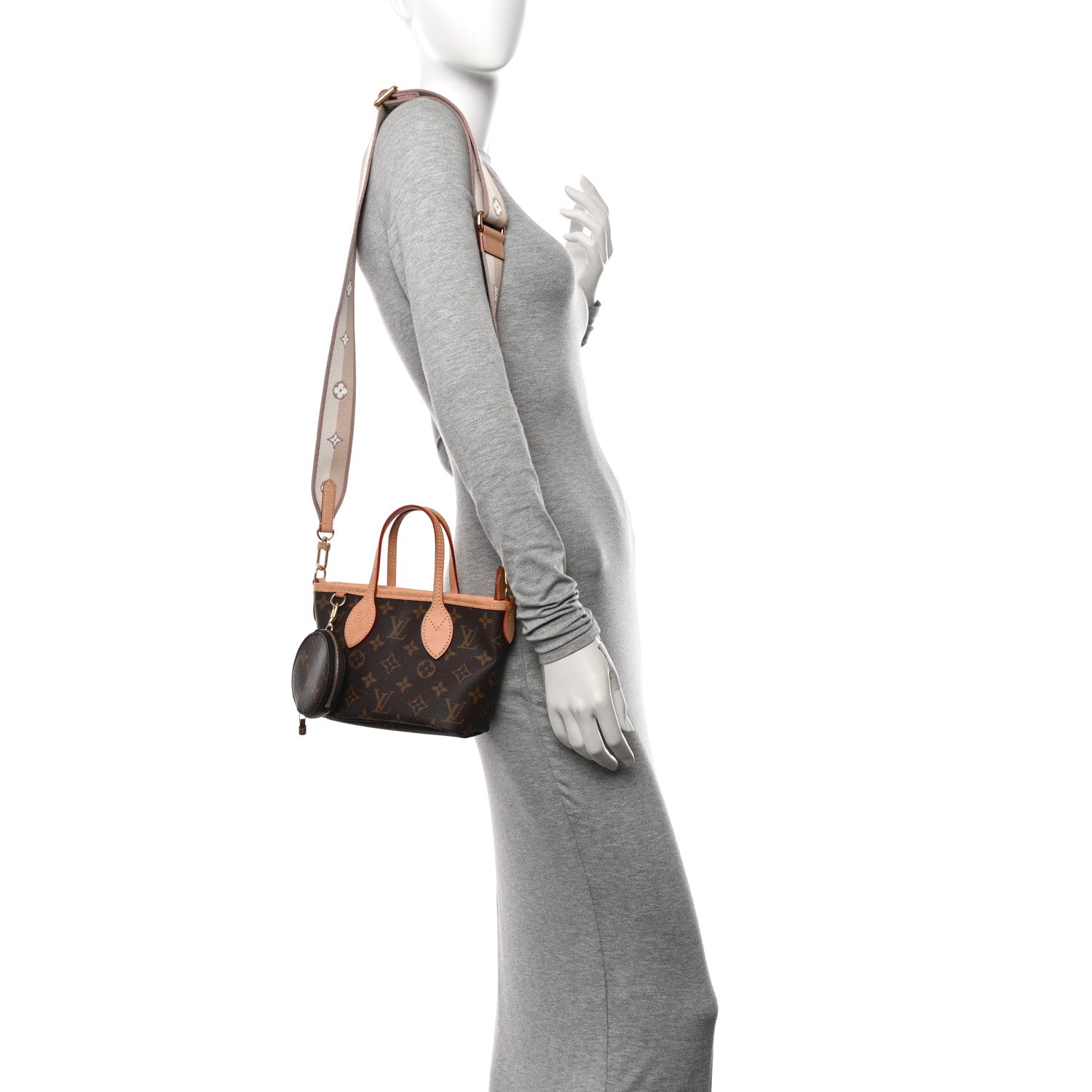 Louis Vuitton Monogram Neverfull BB Beige 2 of 14