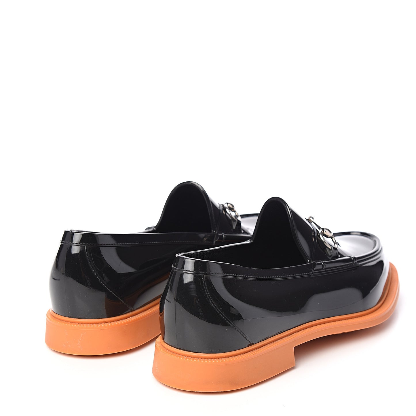 Rubber Mens Horsebit Loafer 12 Black