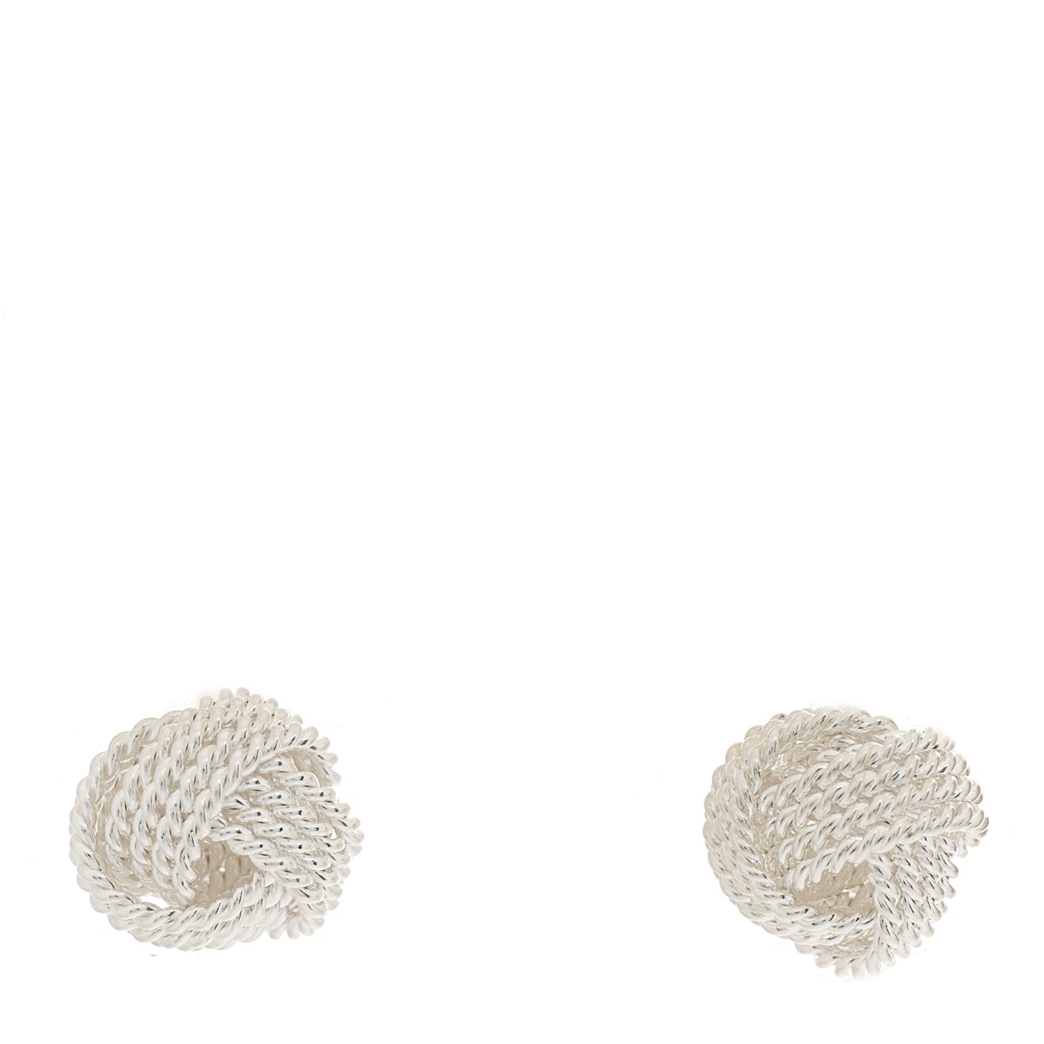 Tiffany Sterling Silver Twist Knot Earrings 1 of 4