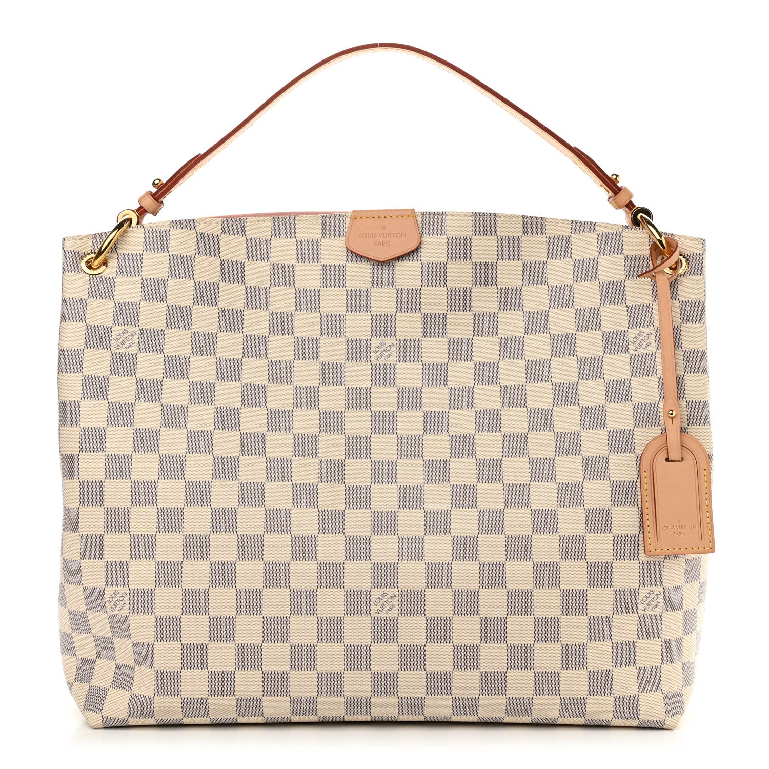 Louis Vuitton Damier Azur Graceful MM Rose Ballerine 1 of 11