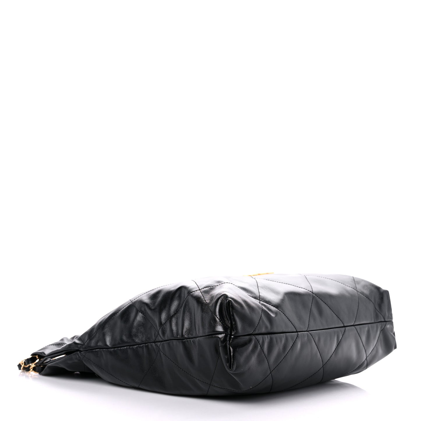 Shiny Calfskin Quilted Chanel 22 Black