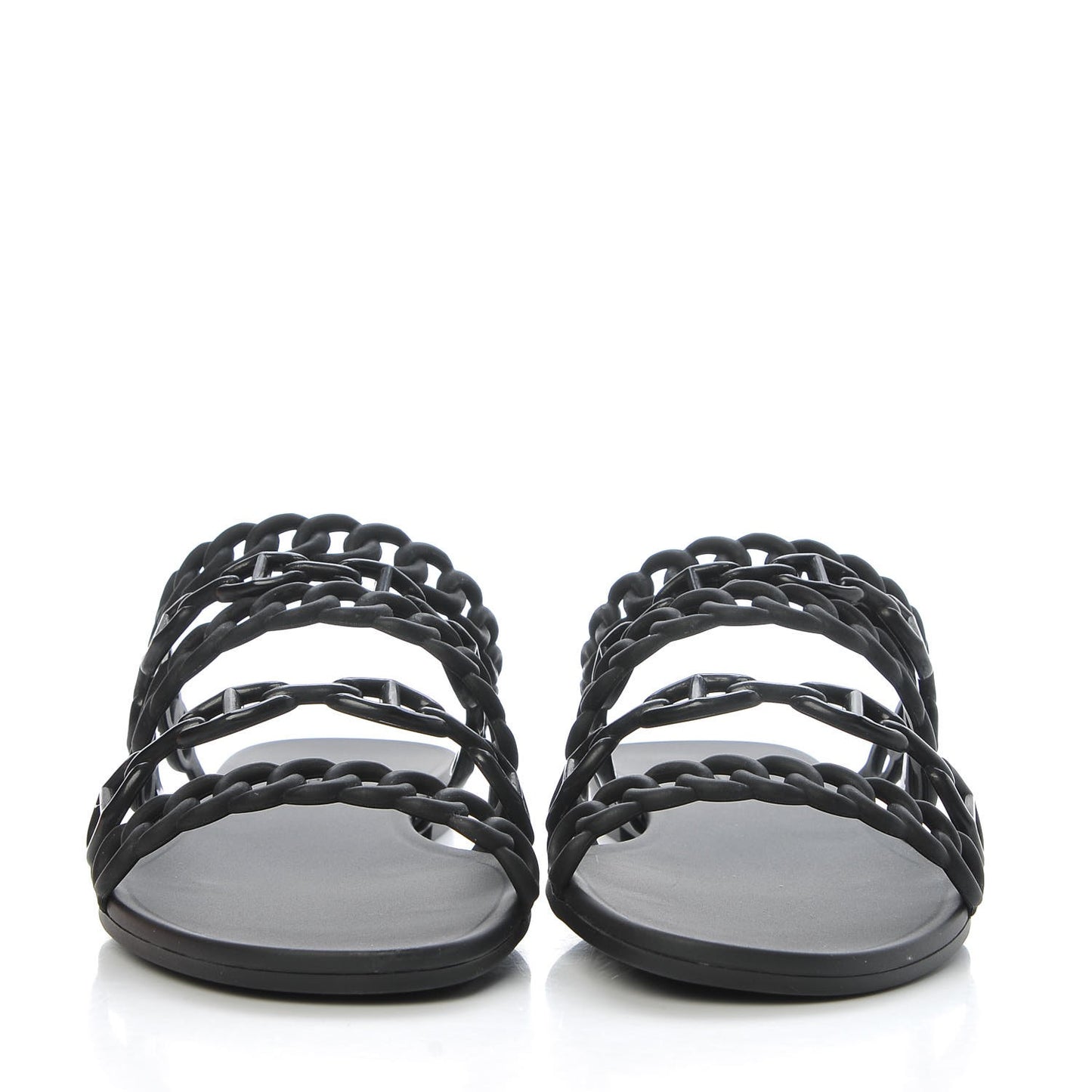 Rubber Chaine d'Ancre Nude Sandals 37 Black