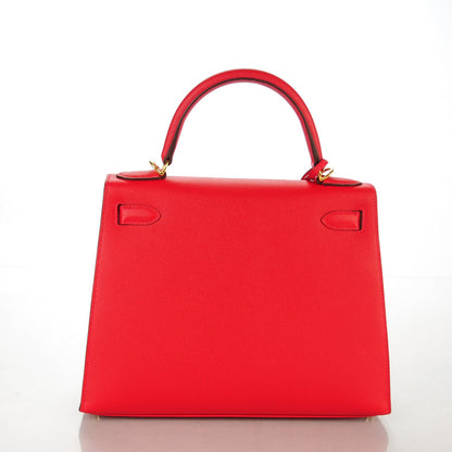 Hermes Epsom Kelly Sellier 28 Rouge Casaque 4 of 24