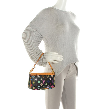 Louis Vuitton Monogram Multicolor Pochette Accessories Black 2 of 8