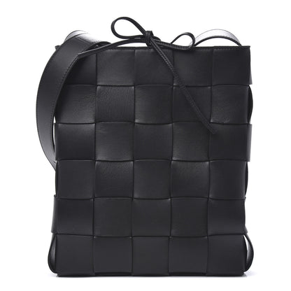 Bottega Veneta Lambskin Maxi Intrecciato Cassette Messenger Black 1 of 8