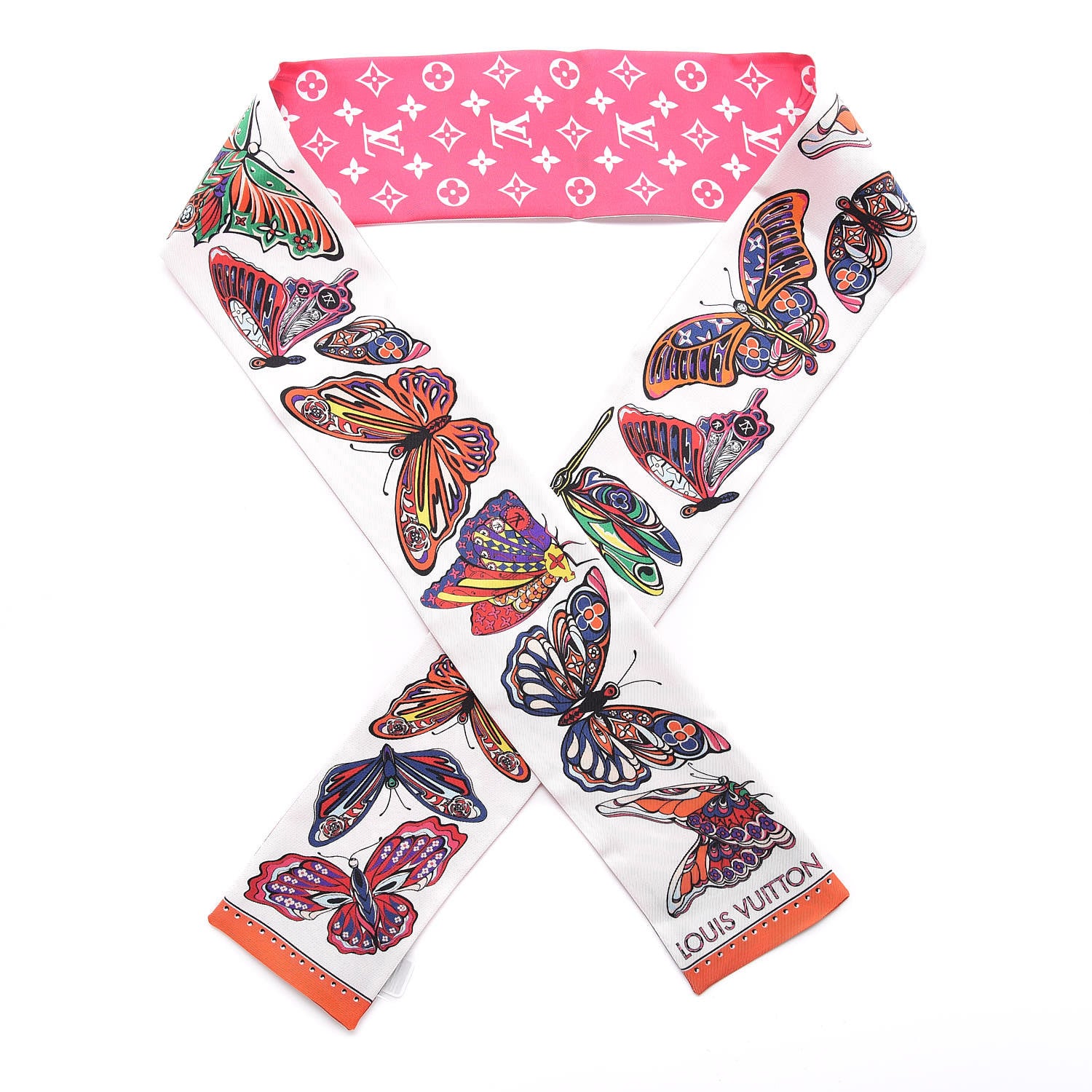 Louis Vuitton Silk Monogram World Of Love Bandeau White 1 of 5