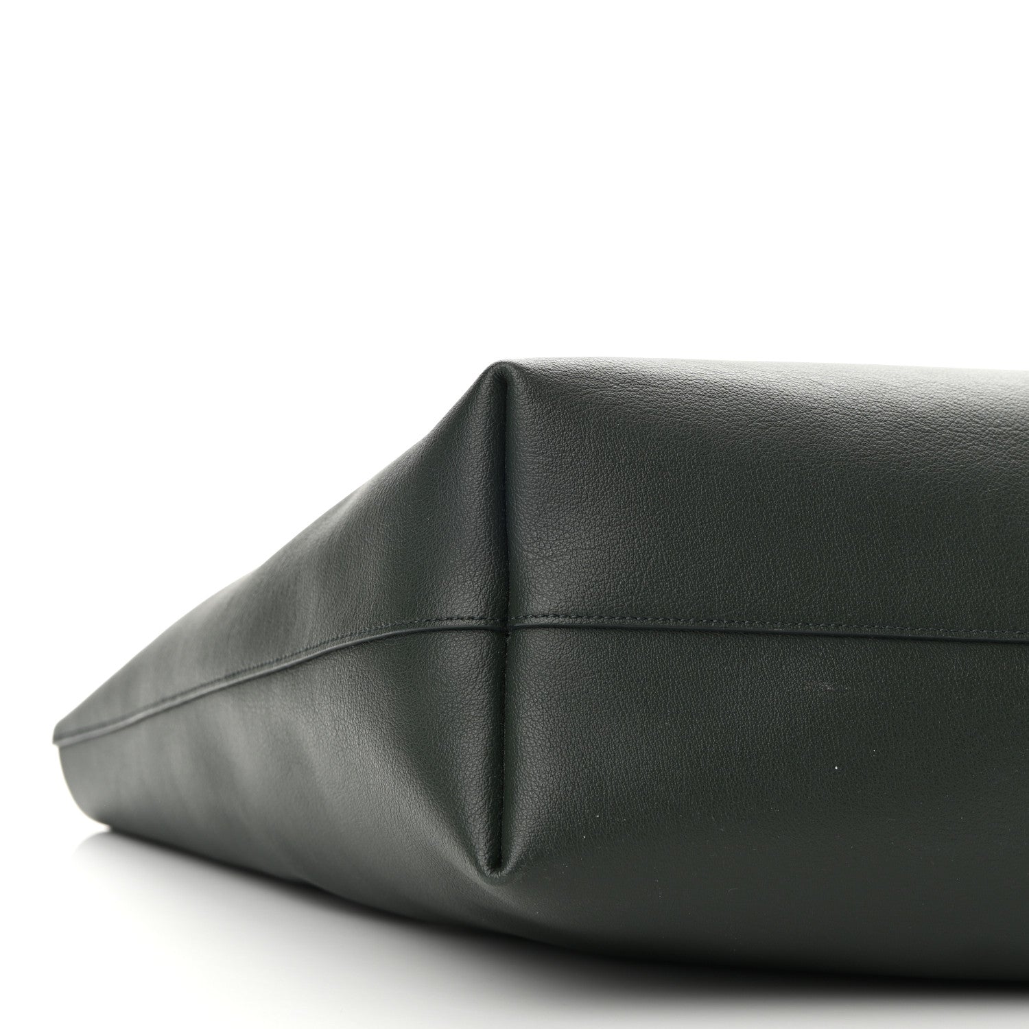 Saint Laurent Calfskin Large Shopping Tote Dark Green 8 of 9