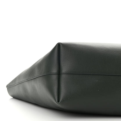 Saint Laurent Calfskin Large Shopping Tote Dark Green 8 of 9