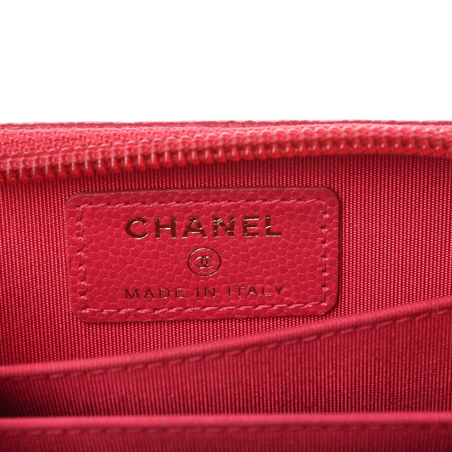 Chanel Caviar Quilted Boy Zip Around Coin Purse Wallet Fuchsia 6 of 9