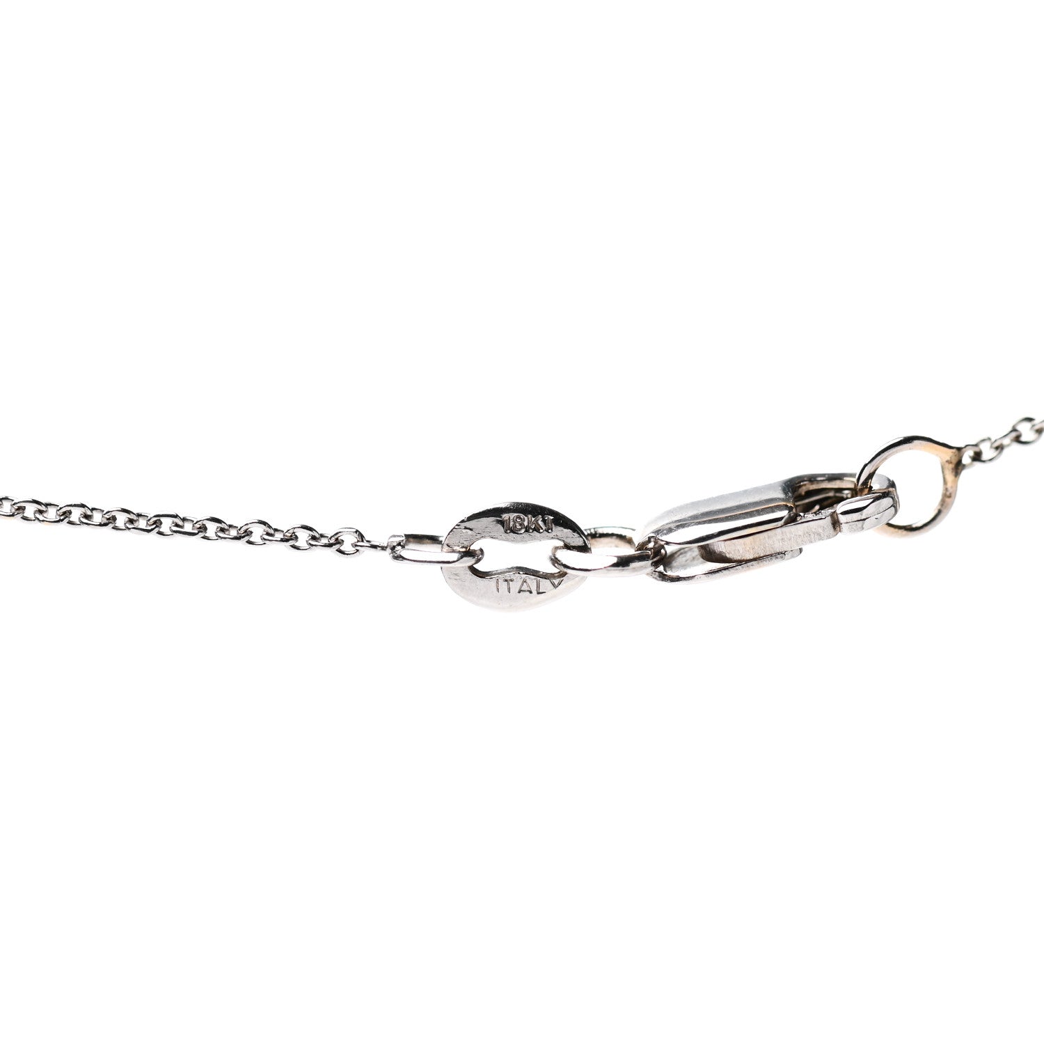Roberto Coin 18K White Gold Diamond Small Tiny Treasures Circle Pendant Necklace 5 of 6