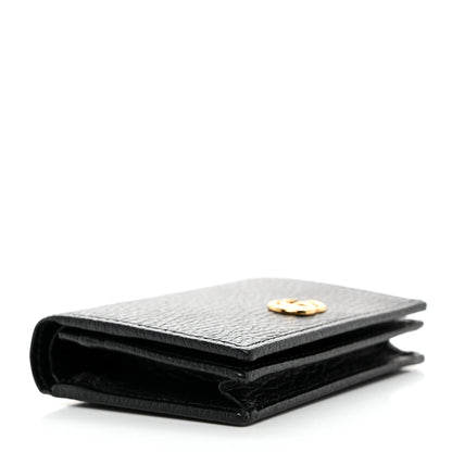 Gucci Pebbled Calfskin GG Marmont Card Case Black 4 of 8
