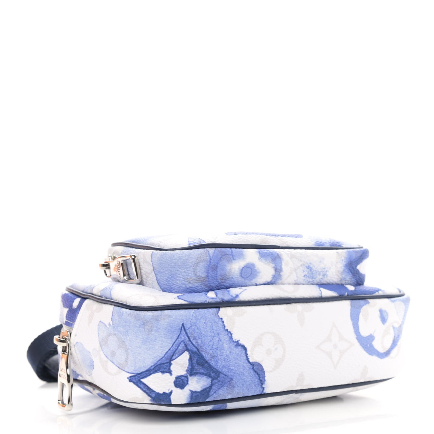 Monogram Watercolor Outdoor Pouch Blue