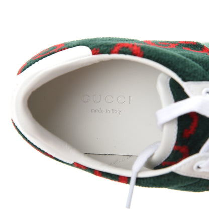 Gucci Terry Cloth GG Monogram Web Womens Ace Sneakers 35.5 Green Red 7 of 8