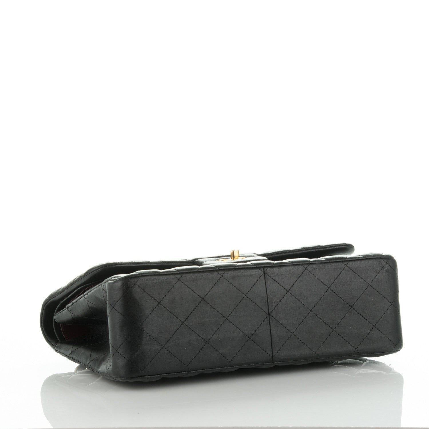 Chanel Lambskin Quilted Jumbo Double Flap Black 4 of 9