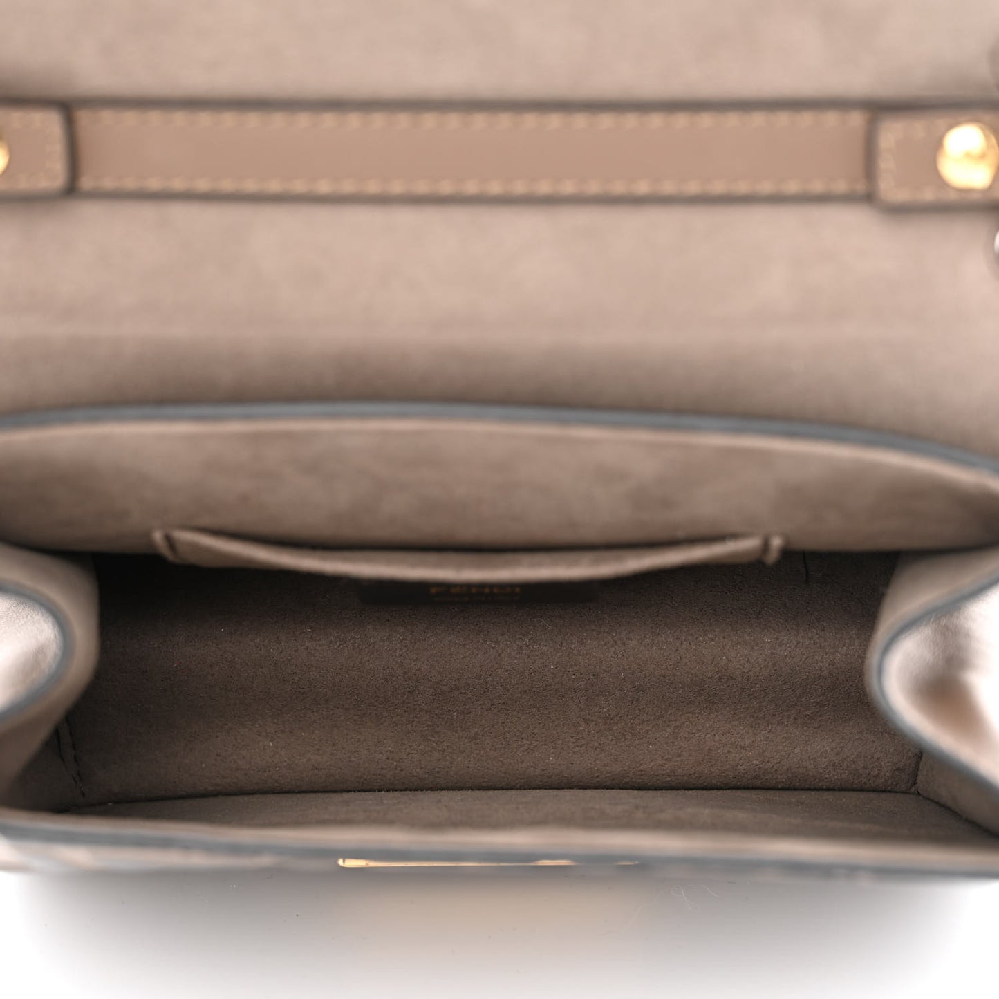 Vitello Century F is Fendi Bi-Color FF 1974 Embossed Small Kan I Shoulder Bag Maya Black