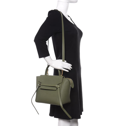 Celine Grained Calfskin Micro Belt Bag Army Green 2 of 10