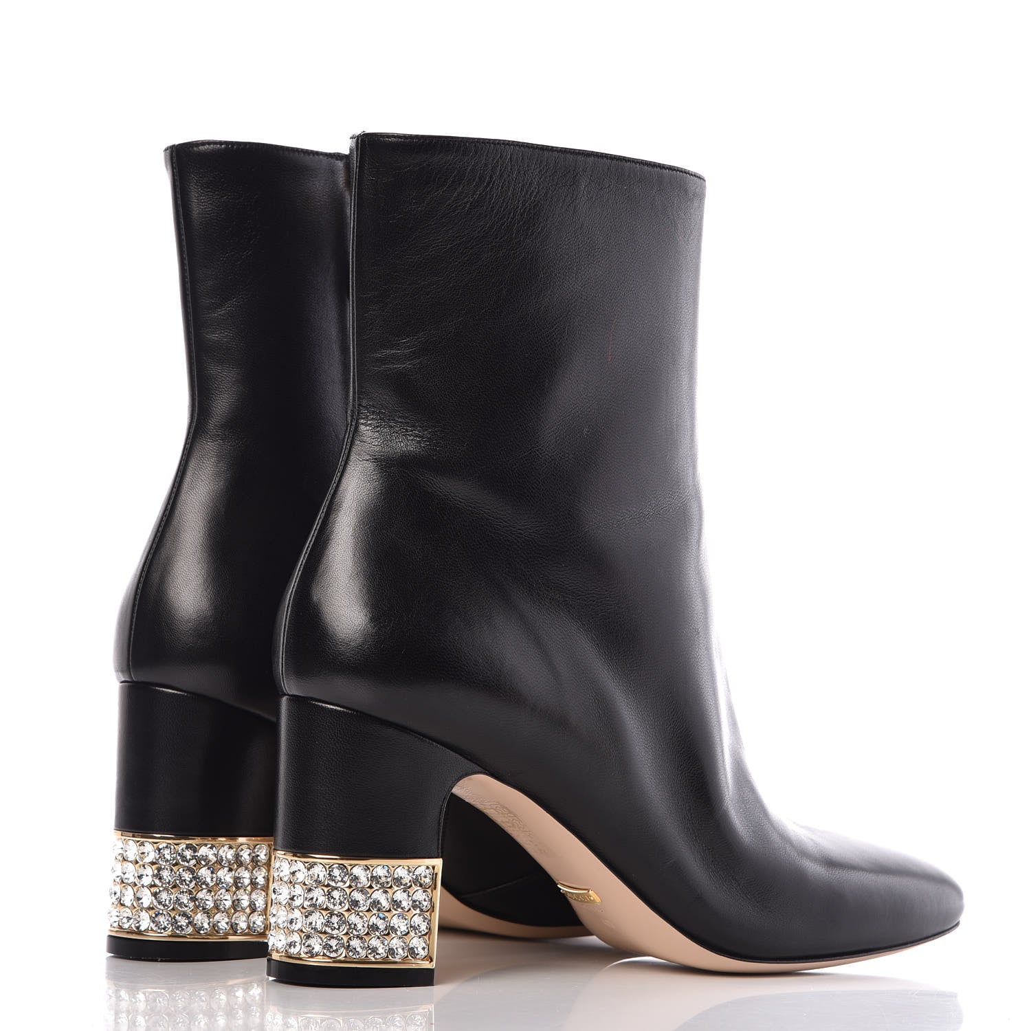 Gucci Nappa Removable Bow Candy Ankle Boots 40 Black 8 of 17