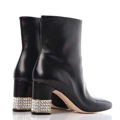 Gucci Nappa Removable Bow Candy Ankle Boots 40 Black 8 of 17