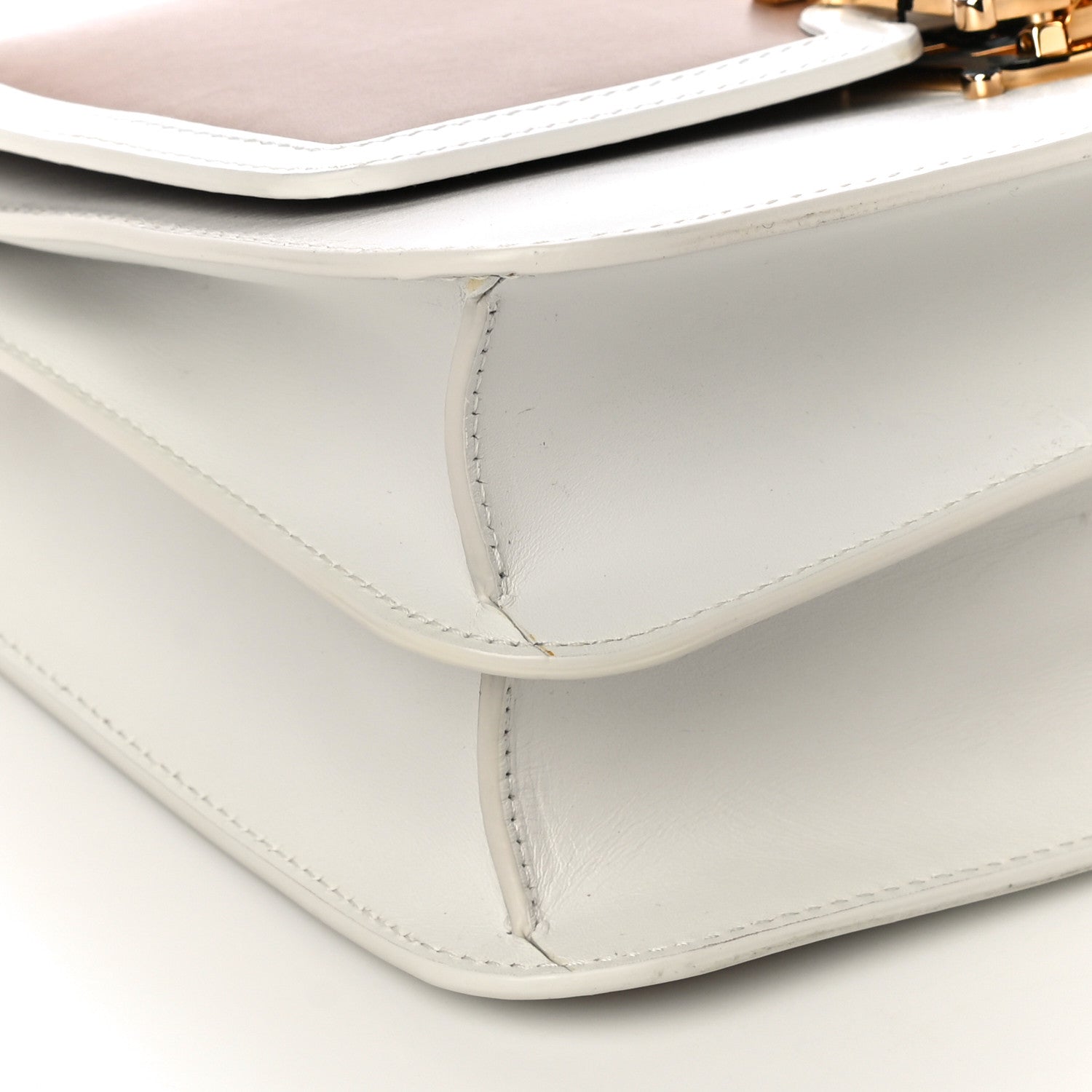 Burberry Smooth Calfskin Monogram Medium TB Bag Chalk White Camel 8 of 17