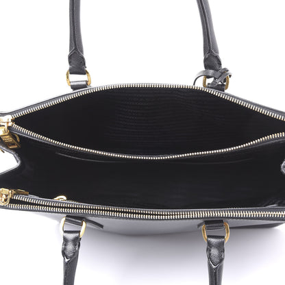 Prada Saffiano Medium Galleria Double Zip Tote Black 4 of 11