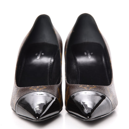 Louis Vuitton Monogram Cherie Pumps 38 Black 2 of 13