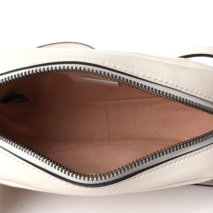 Gucci Calfskin Matelasse Mini GG Marmont Chain Shoulder Bag White 4 of 9