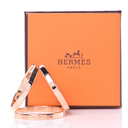 Hermes Permabrass Rose Gold Plated Trio Scarf Ring 5 of 5