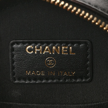 Chanel Calfskin Quilted Pearl Round Clutch With Chain Black 6 of 10