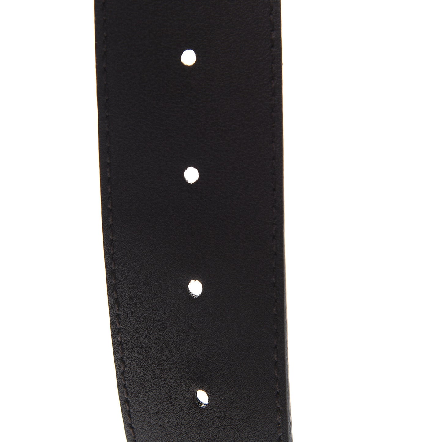 Textured Dollar Calfskin Double G 40mm Belt 95 38 Dark Cocoa