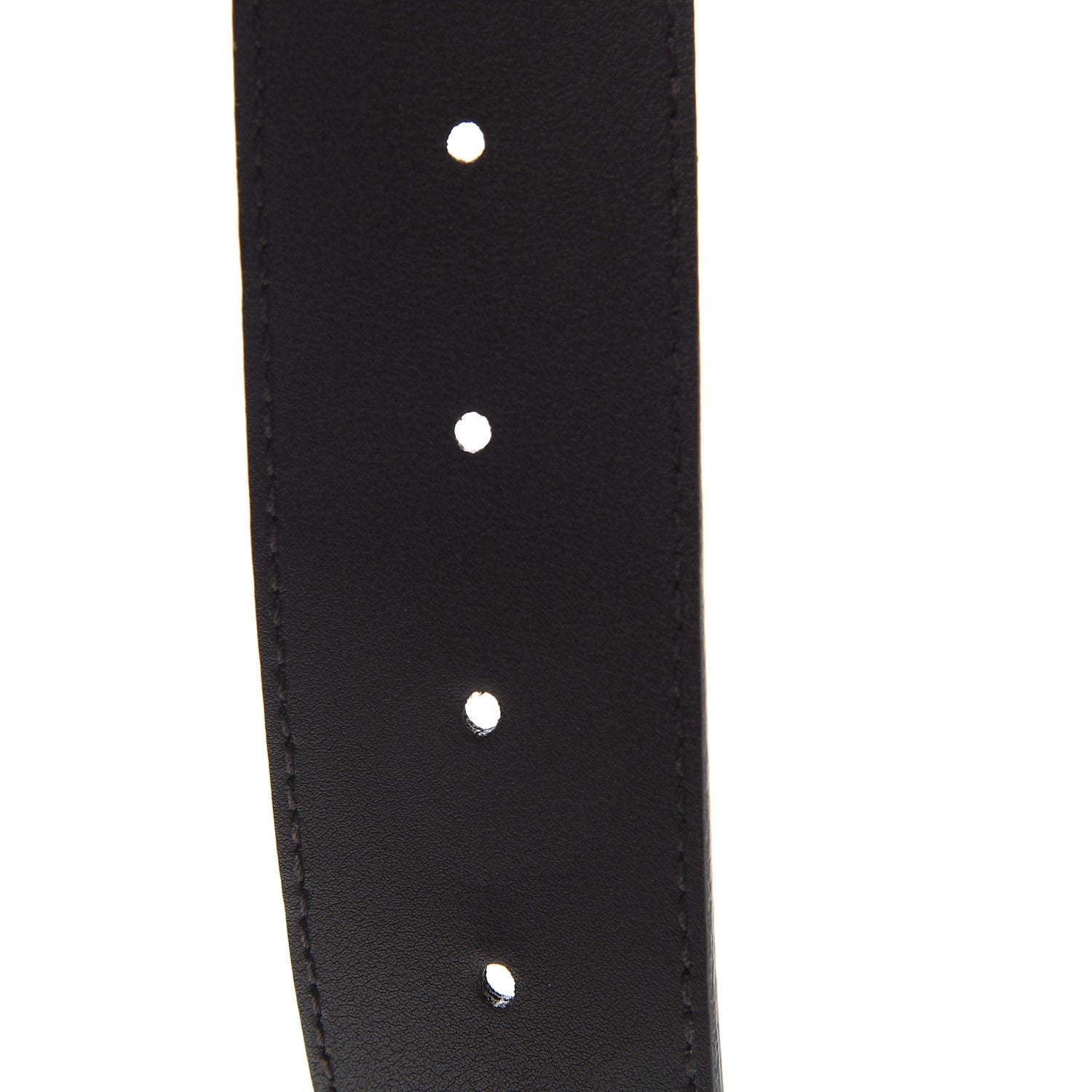 Gucci Textured Dollar Calfskin Double G 40mm Belt 95 38 Dark Cocoa 5 of 5