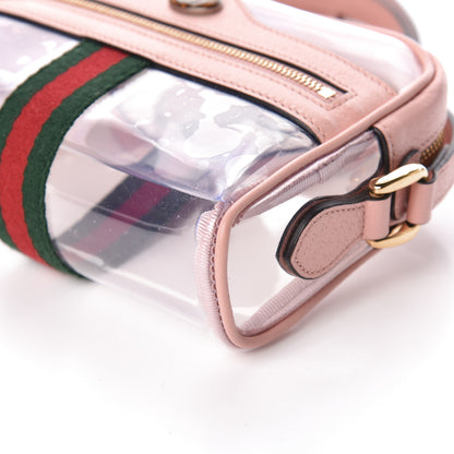 Gucci Vinyl Web Mini Ophidia Transparent Shoulder Bag Perfect Pink 8 of 10