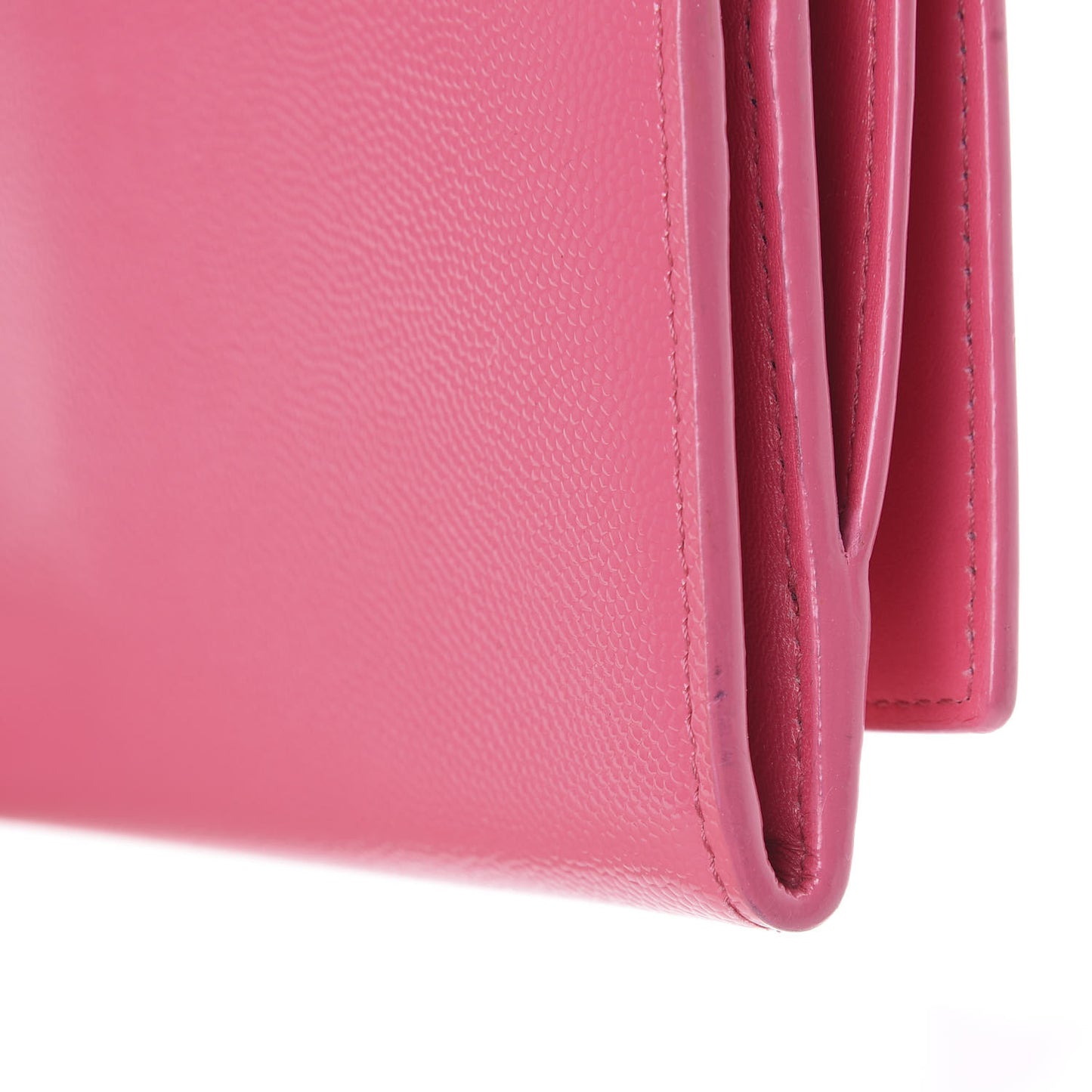 Patent Grain de Poudre Classic Large Letters Flap Wallet Bubblegum
