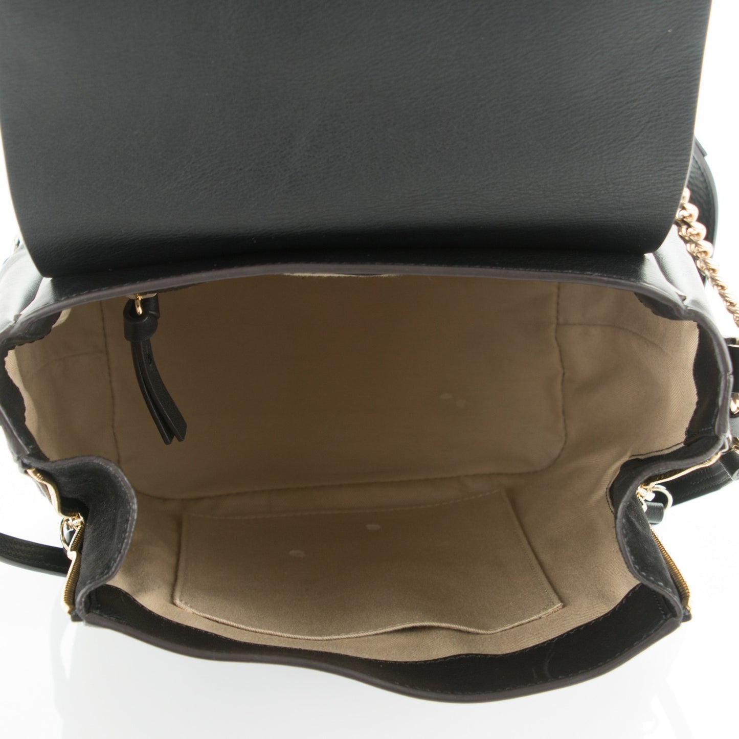 Suede Calfskin Medium Faye Backpack Black