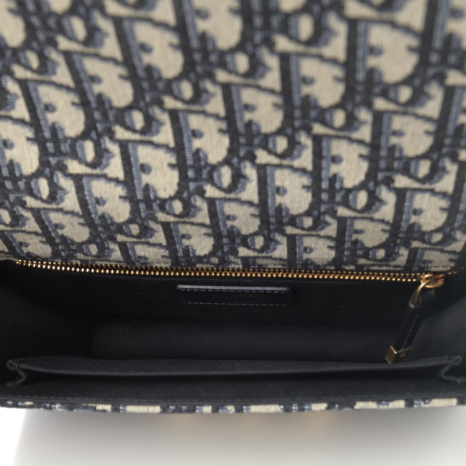 Christian Dior Oblique 30 Montaigne Flap Bag Blue 4 of 5