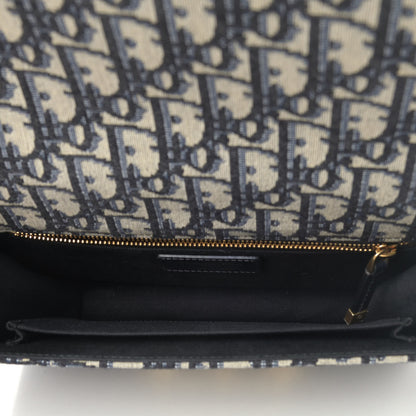 Christian Dior Oblique 30 Montaigne Flap Bag Blue 4 of 5