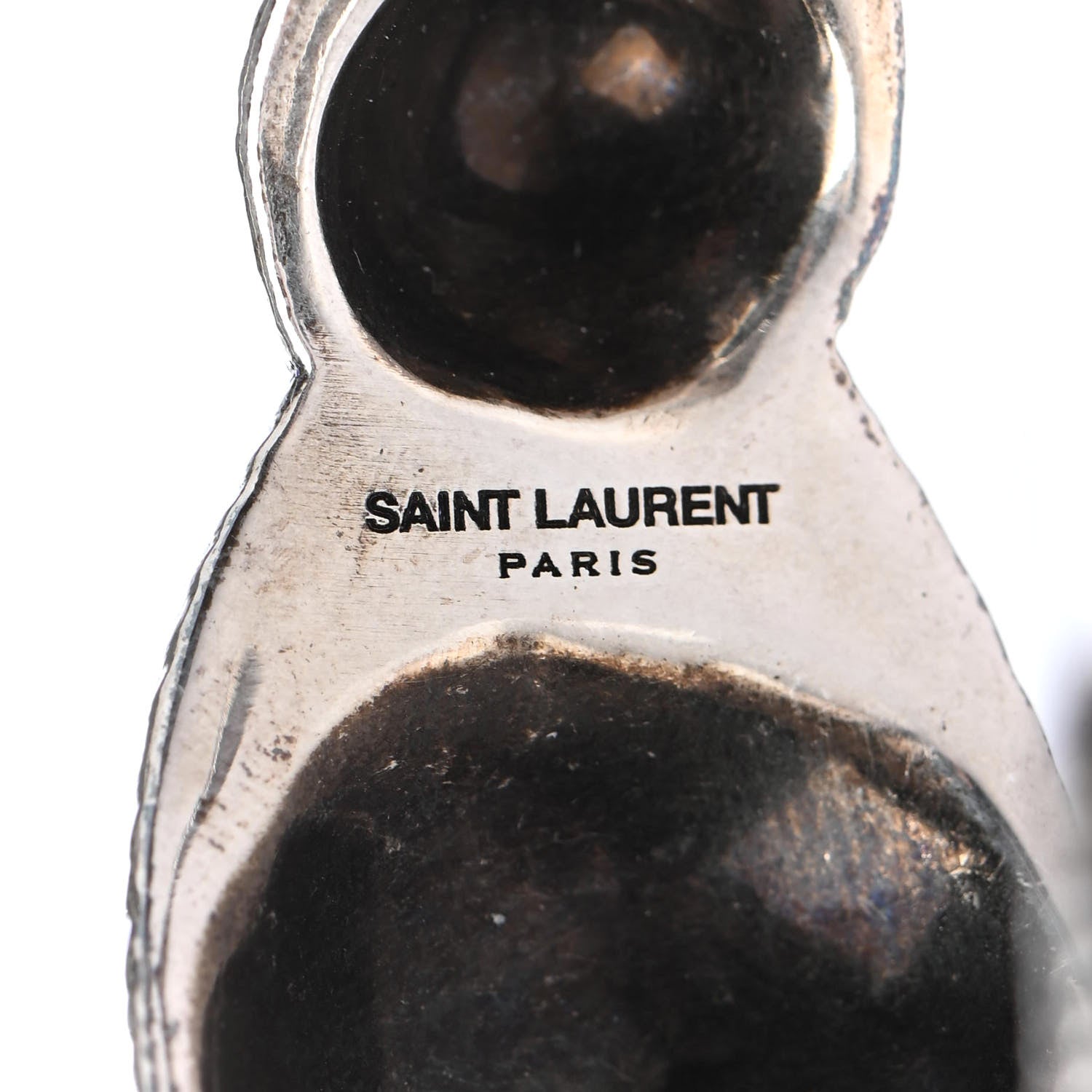 Saint Laurent Metallic Turquoise Navajo Cuff Bracelet Silver 3 of 3