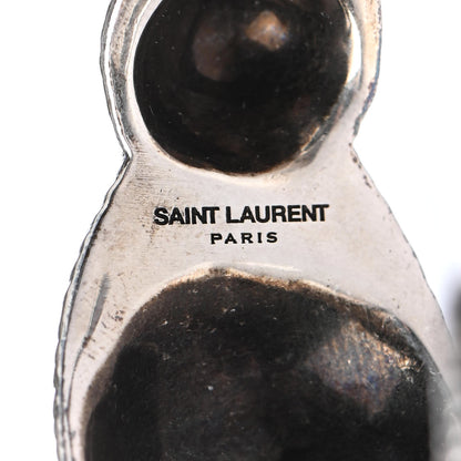 Saint Laurent Metallic Turquoise Navajo Cuff Bracelet Silver 3 of 3
